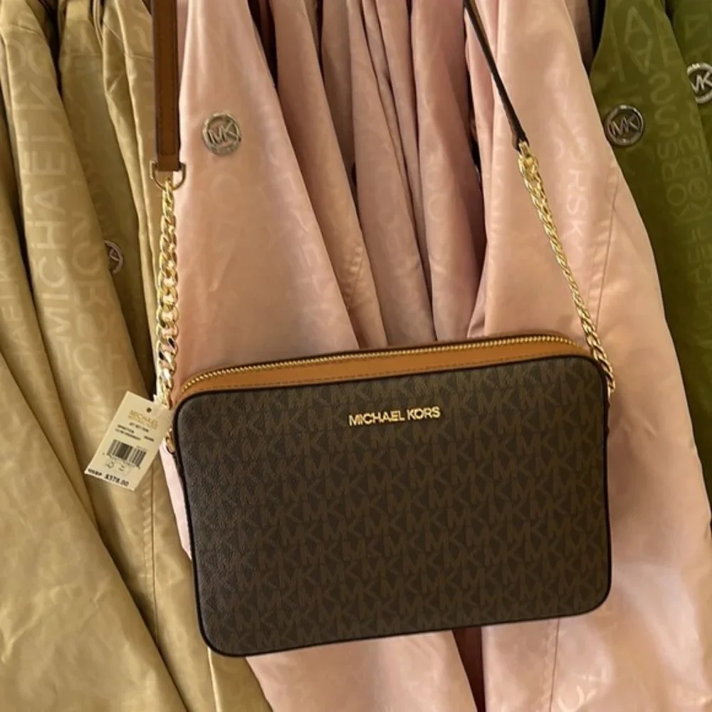 Michael Kors large Jet Set Item EW Crossbody Brown